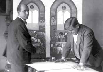 Aba-Novák Vilmossal (jobbra) munka közben Aba-Novák Vilmossal (jobbra) munka közben