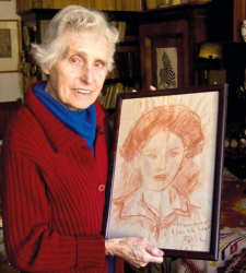 Napjainkban – Czóbel Anna egy neki dedikált Czóbel Béla-rajzzal Napjainkban – Czóbel Anna egy neki dedikált Czóbel Béla-rajzzal