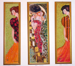 Kisteleki Margit Klimt ihlette selyemfestményei